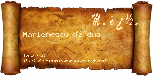 Marienescu Édua névjegykártya